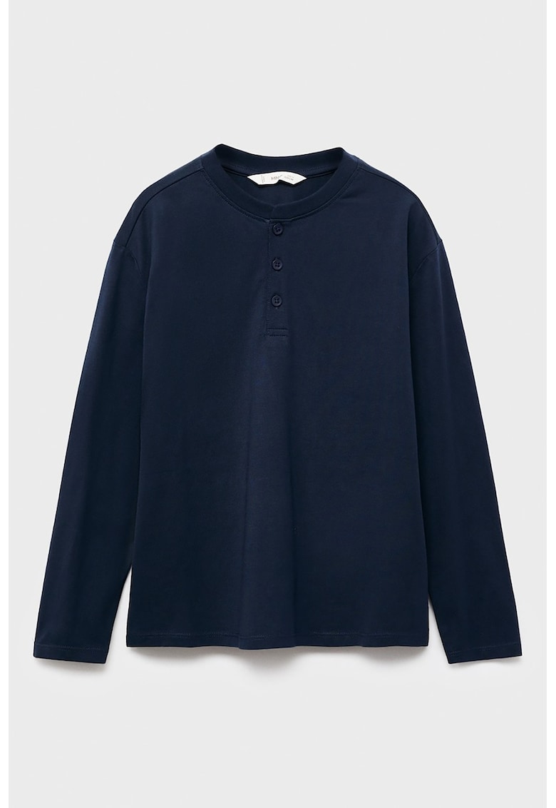 Bluza din bumbac cu fenta cu fermoar