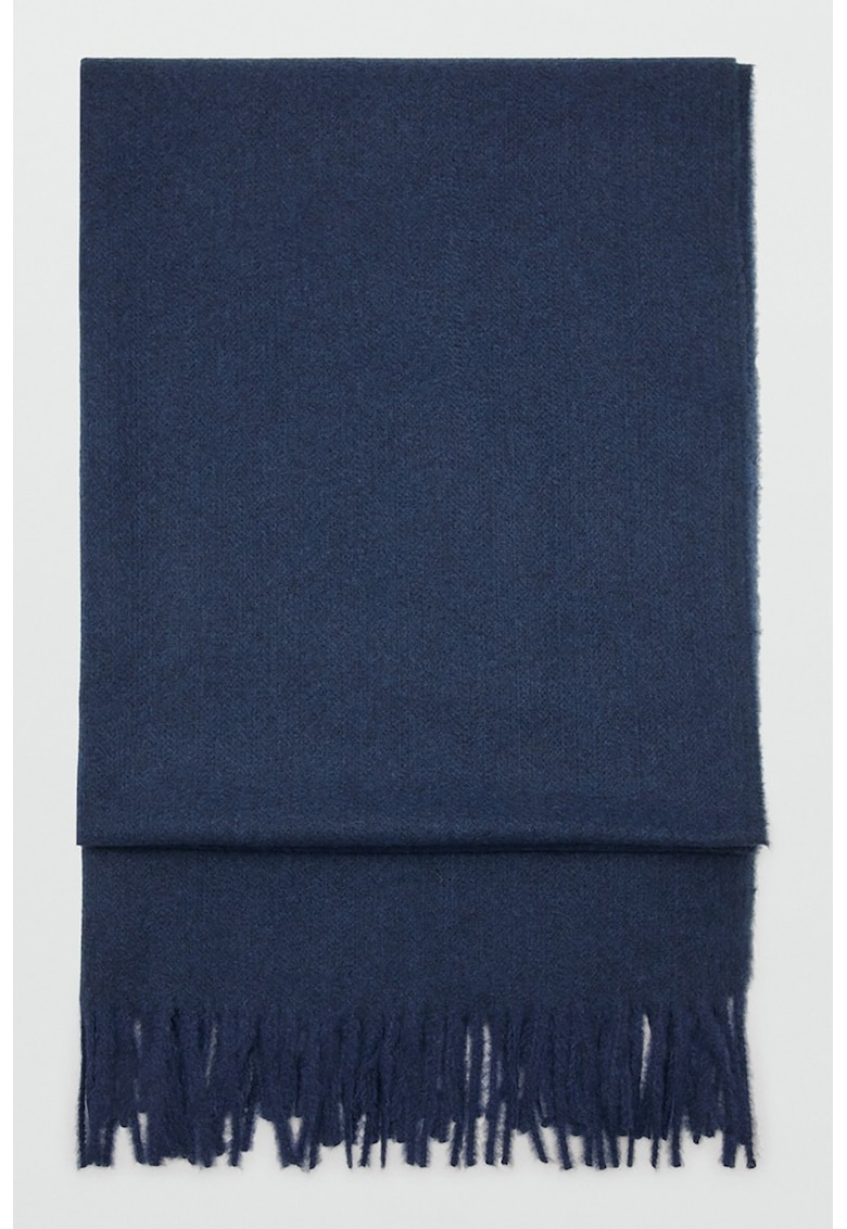 Fular cu franjuri - Albastru inchis