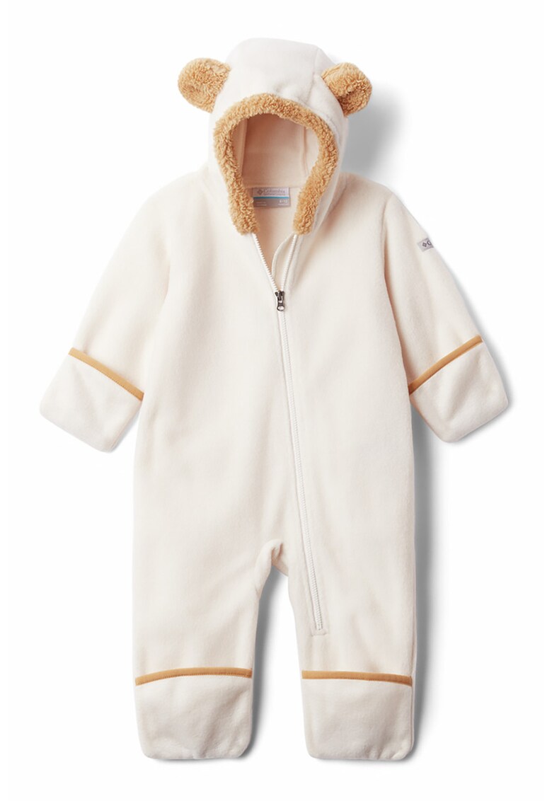 Salopeta din fleece cu garnituri din blana sintetica Tiny Bear™