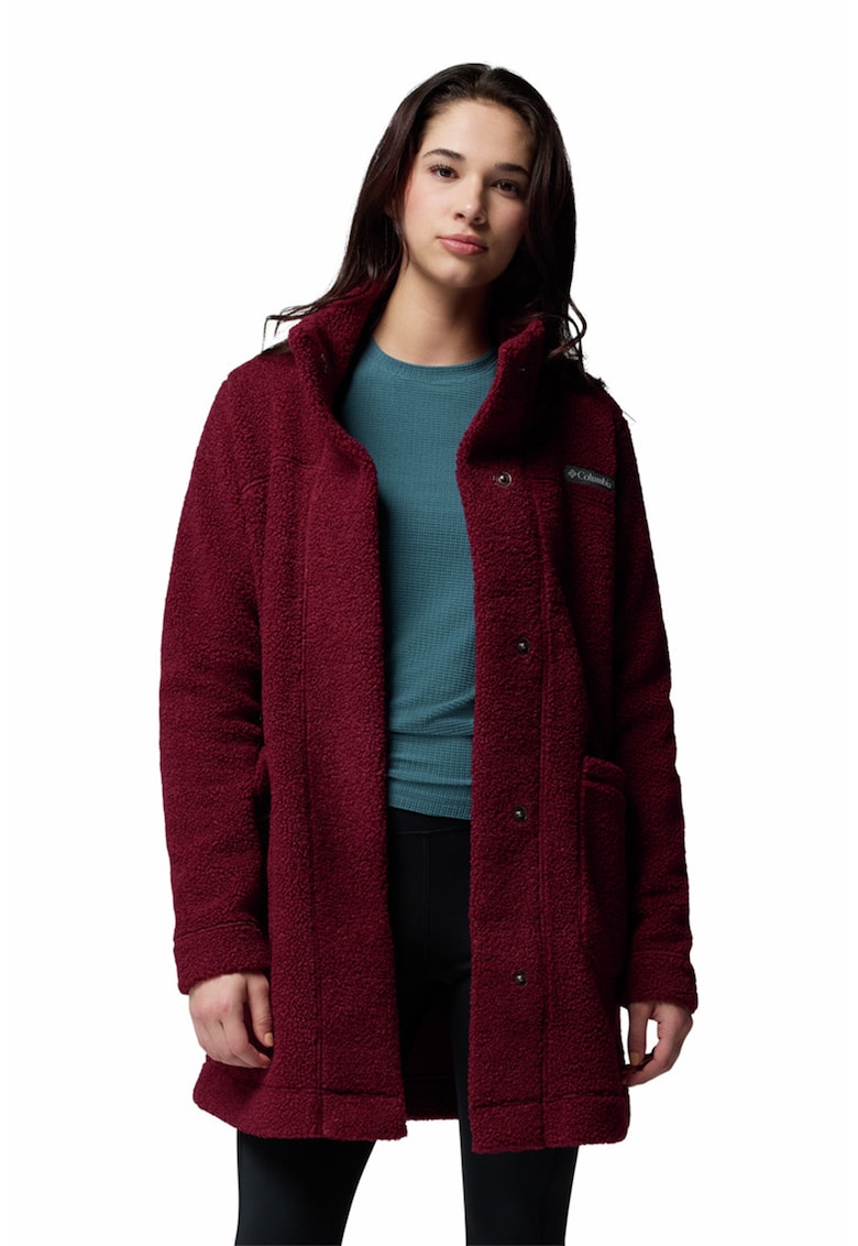 Jacheta cu blana shearling sintetica si buzunare aplicate Panorama