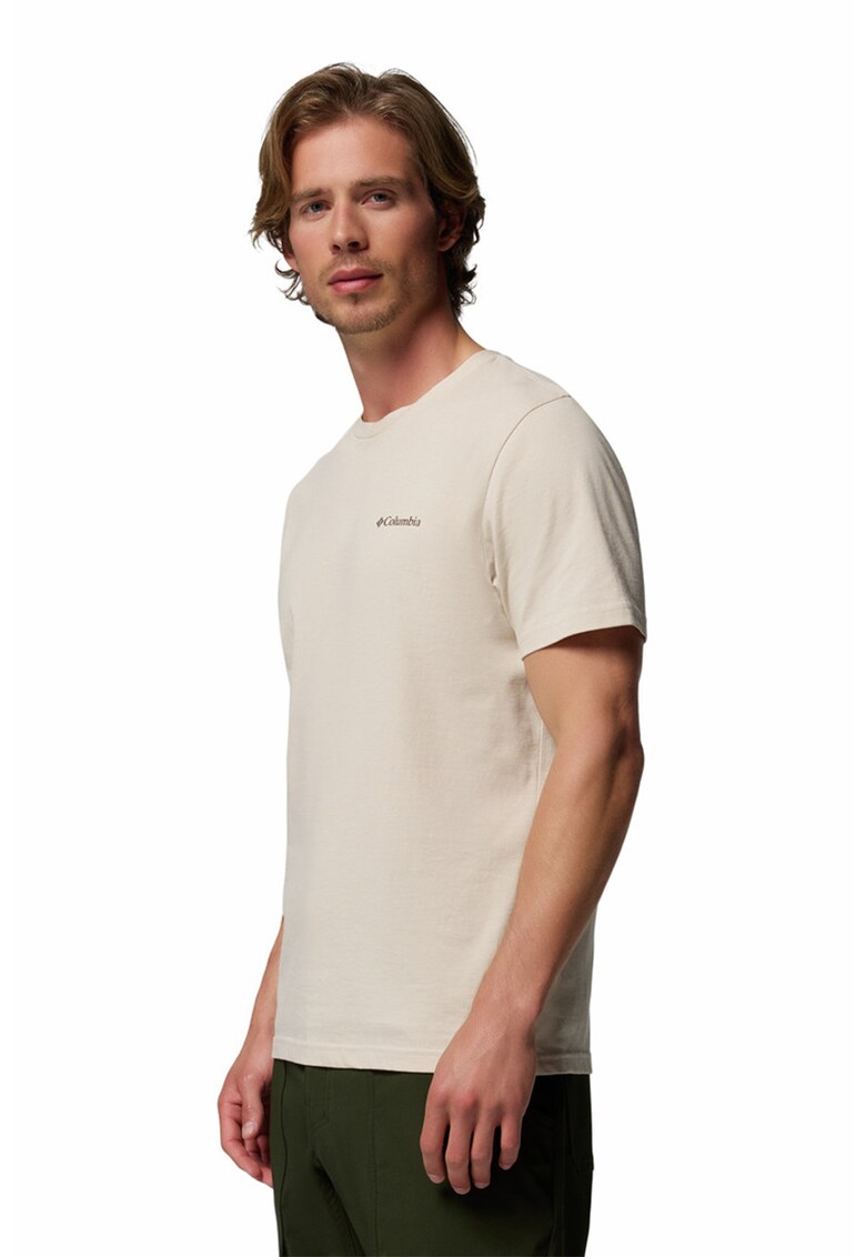 Tricou de bumbac organic Rapid Ridge - Maro inchis/Bej deschis