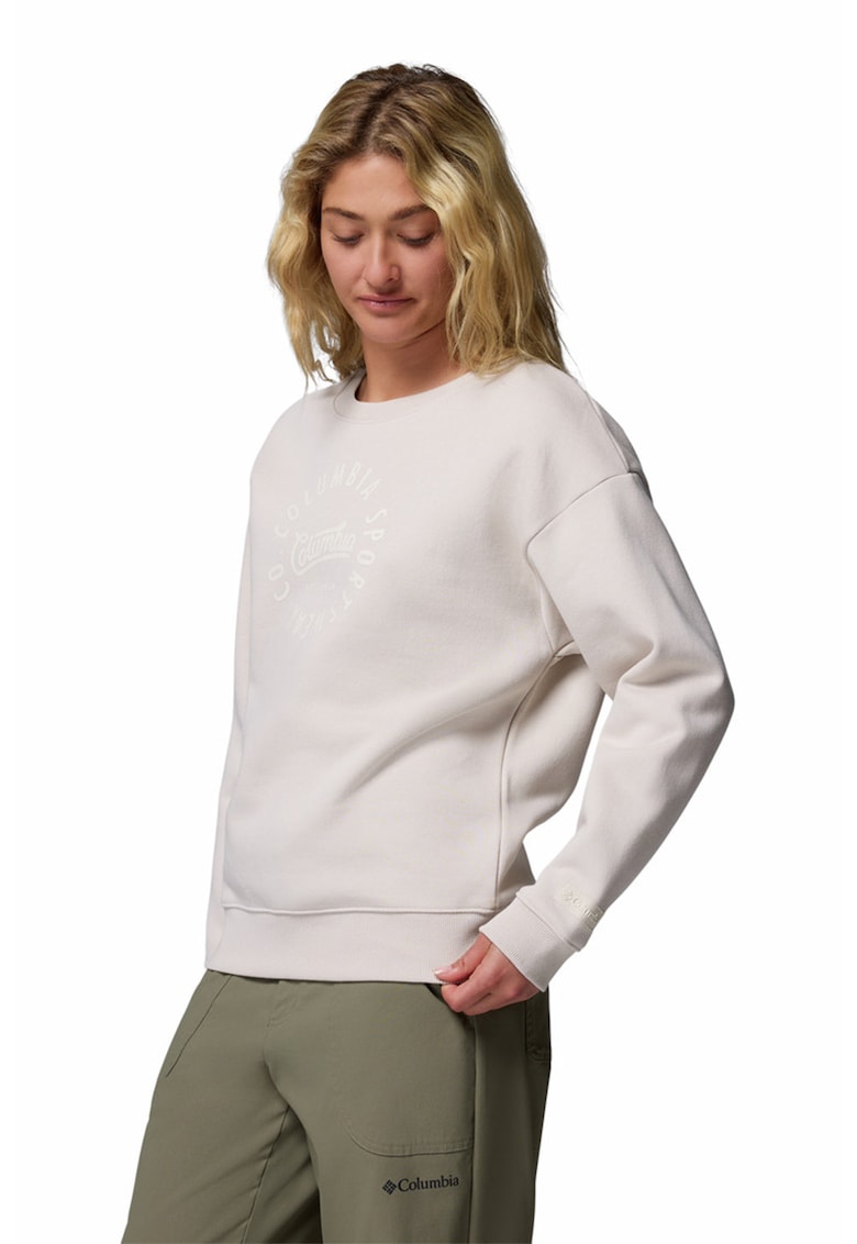 Bluza de trening cu logo si maneci cazute