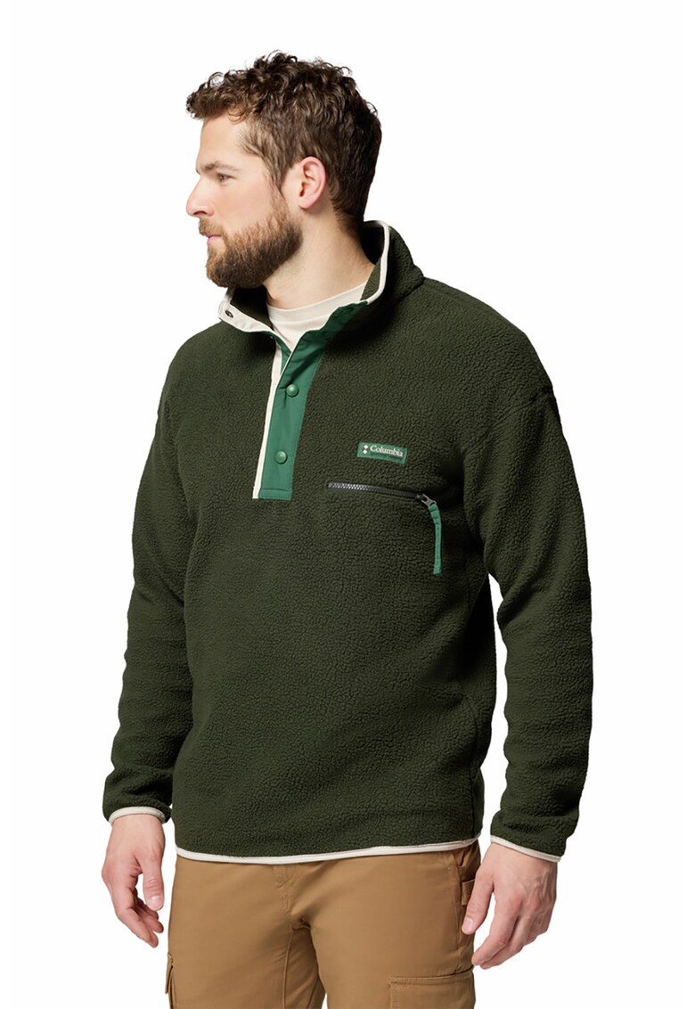 Bluza de trening cu fenta cu capse pentru trekking Helvetia II