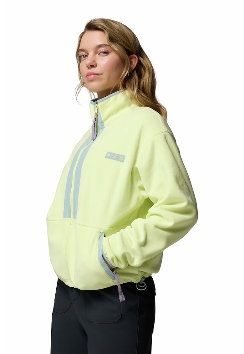 Bluza de trening casual din material fleece pentru trekking Back Bowl™ - Albastru lavanda/Galben pal