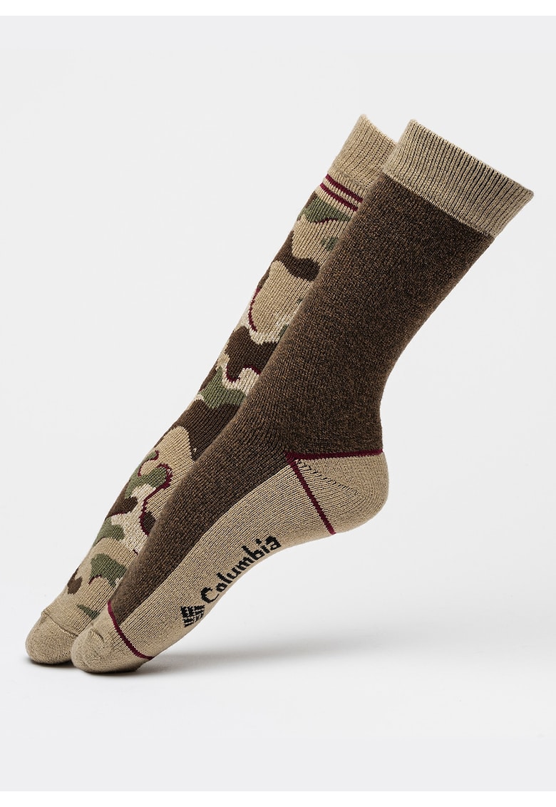 Set de sosete elastice termice unisex cu model camuflaj - 2 piese