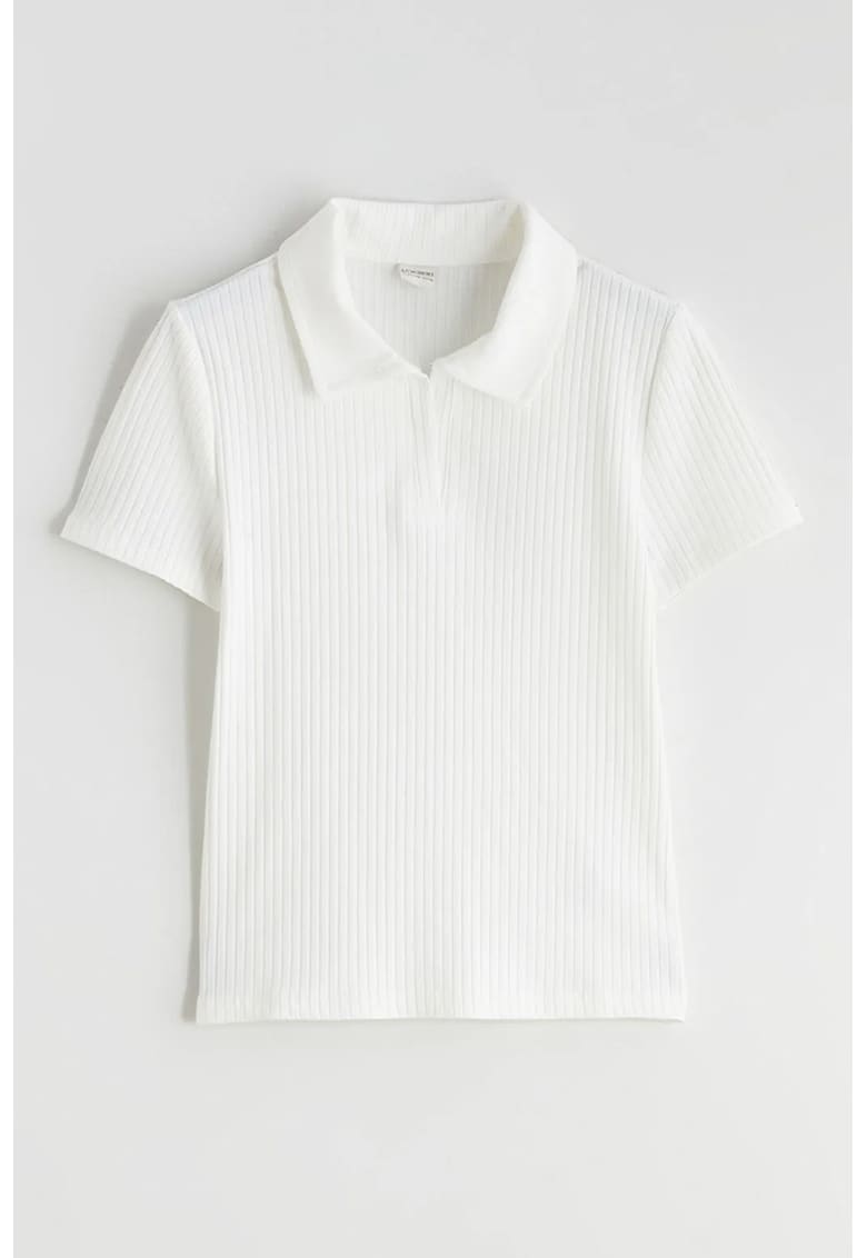 Tricou polo uni - Alb