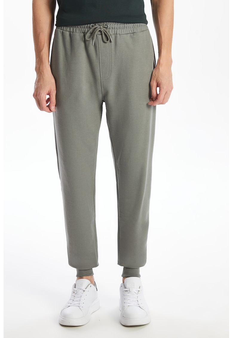 Pantaloni de trening uni cu terminatii elastice