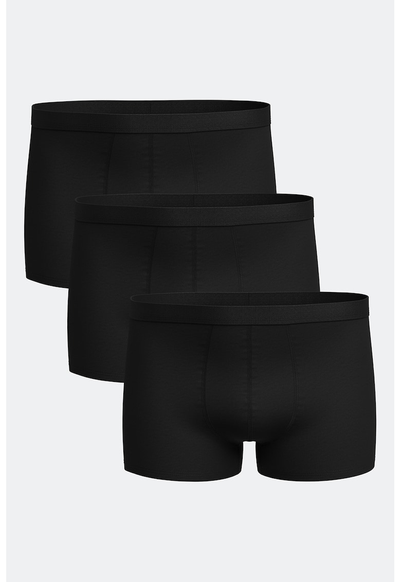 Set de boxeri cu model uni - 3 perechi