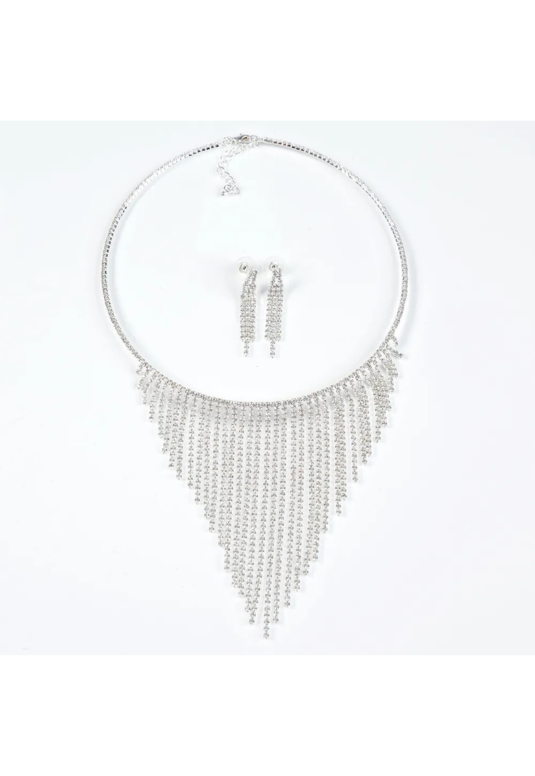 Set de ocazie colier si cercei cu pietre acrilice -  Paris