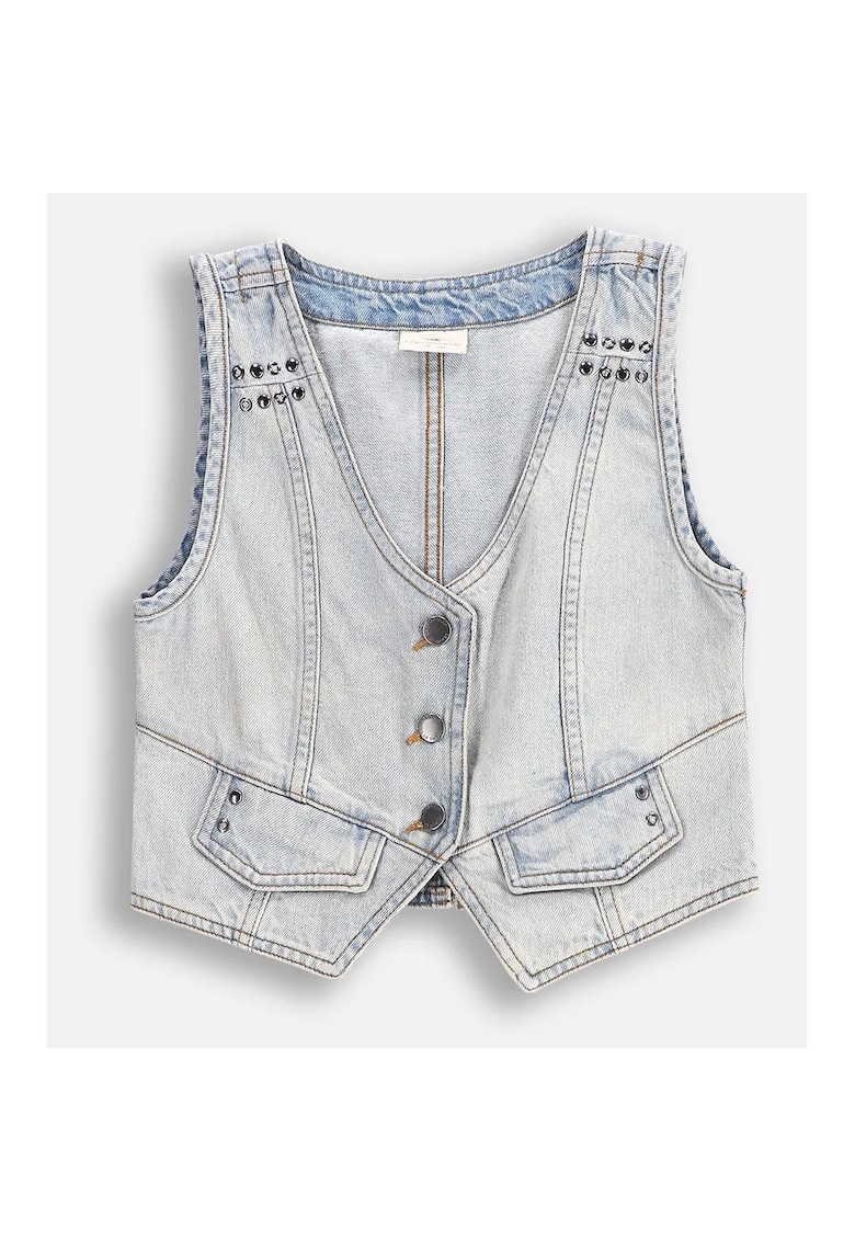 Vesta din denim WC5178201JCG-019 - bumbac - gri
