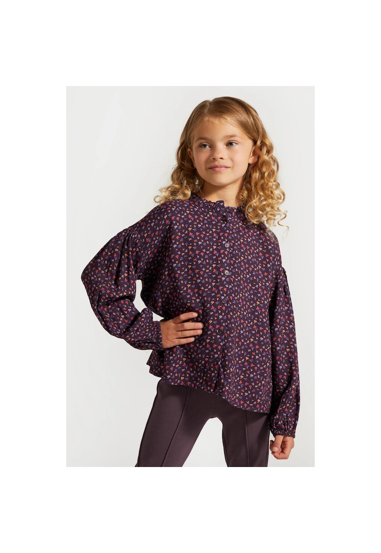 Bluza cu nasturi si imprimeu floral