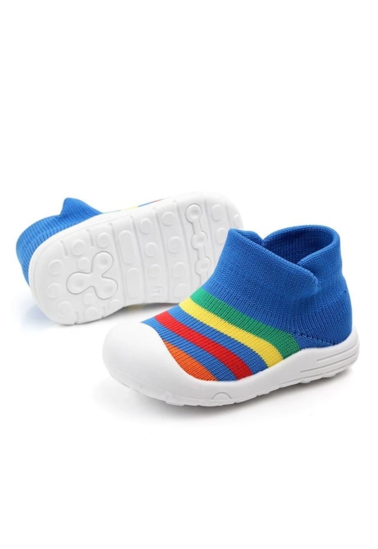 Botosei tip mocasini Model AL 18696 - Talpa antiderapanta - Baieti - Textil - Multicolor