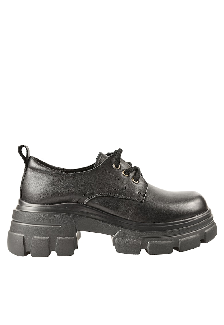 Pantofi casual - dama -  KM 1607 negru - piele naturala