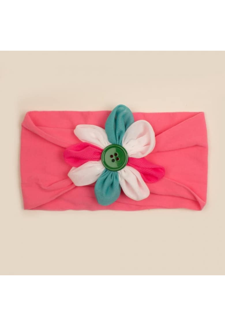 Bentita lata Model AL 18092 cu petale colorate - Textil - Fete - 0-12 luni - Roz ciclamen