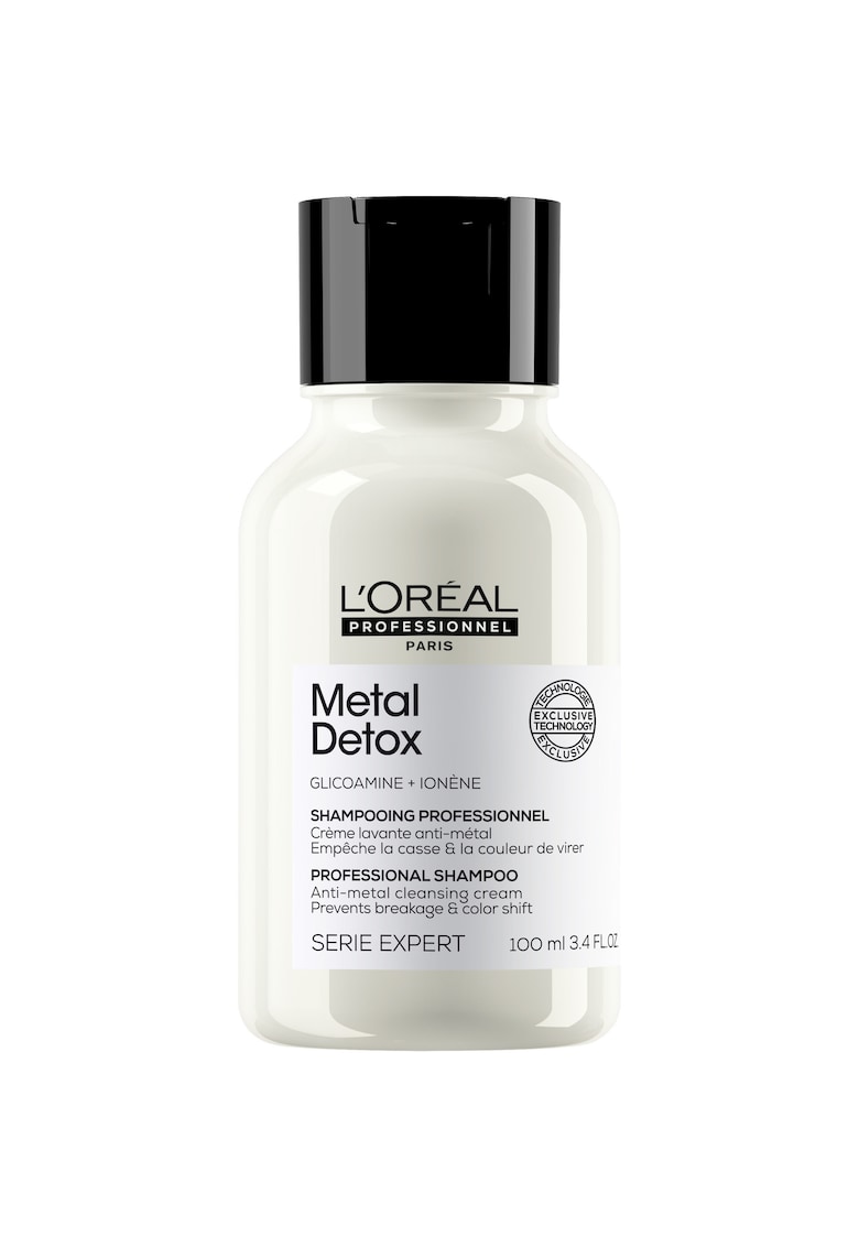 Sampon L'Oréal Professionnel Serie Expert Metal Detox impotriva ruperii parului - mentine culoarea - pentru toate tipurile de par decolorat - colorat sau balayage - FARA SULFATI - 100 ml