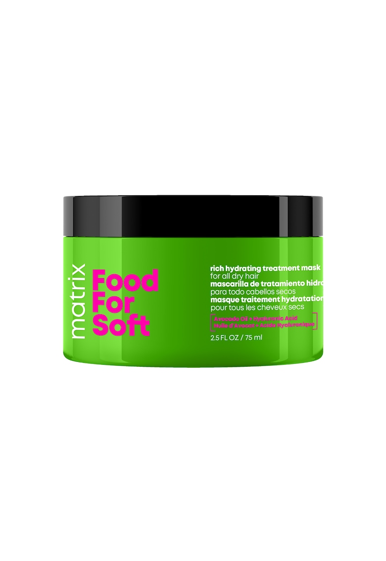Masca profesionala Food for Soft cu ulei de avocado si acid hialuronic - pentru par foarte uscat - 75 ml