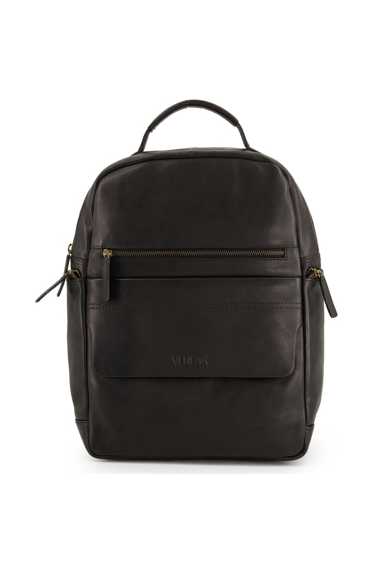 Rucsac din piele naturala cu buzunare multiple