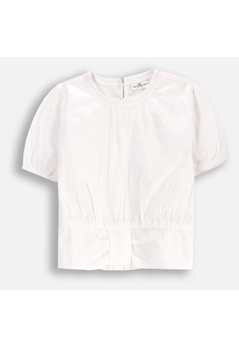Bluza copii - hanorac scurt - elegant - alb - bumbac