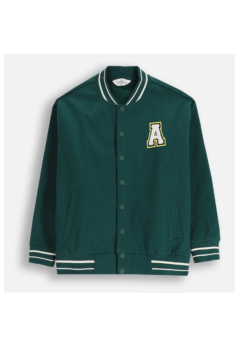 Jacheta bomber - verde - bumbac - pentru baieti