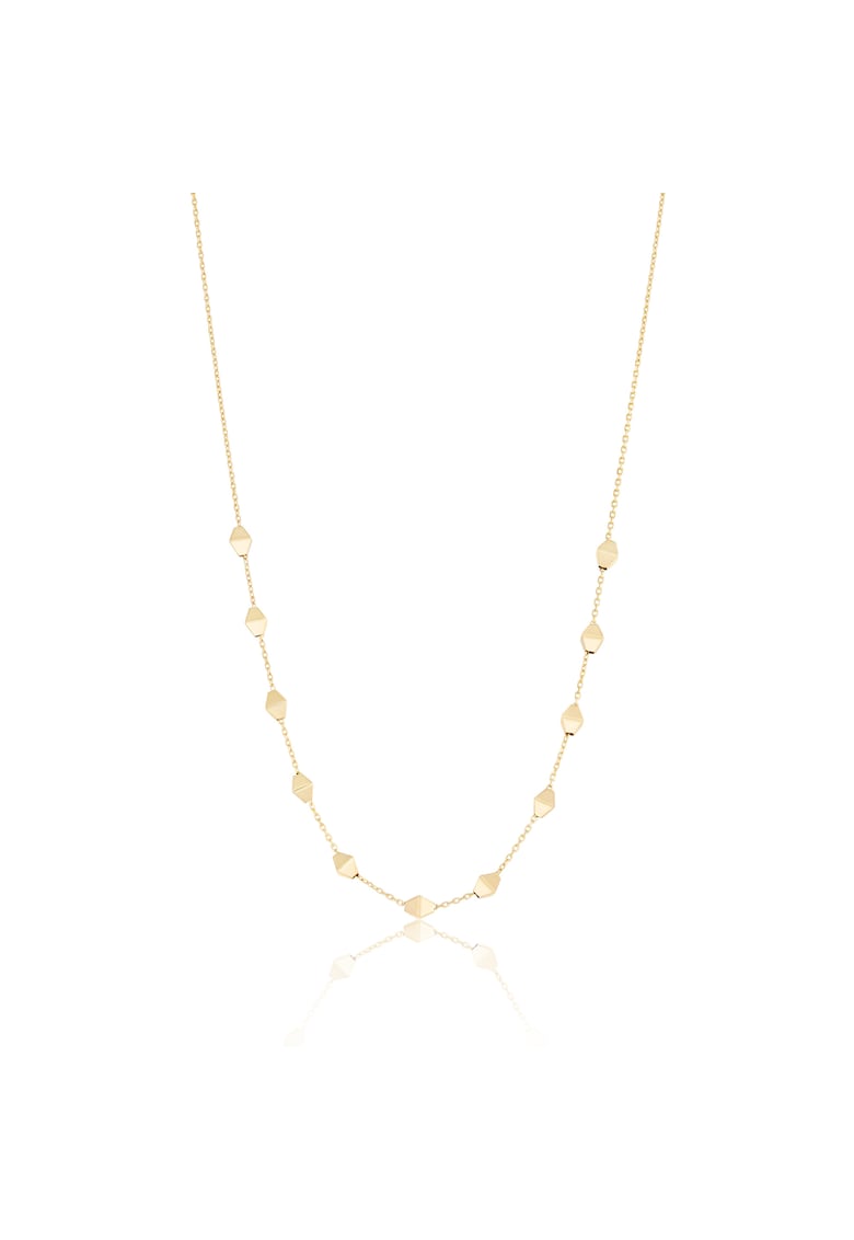 Colier din Aur Galben de 14 k cu Lant Diamantat si Romburi - 1.64g