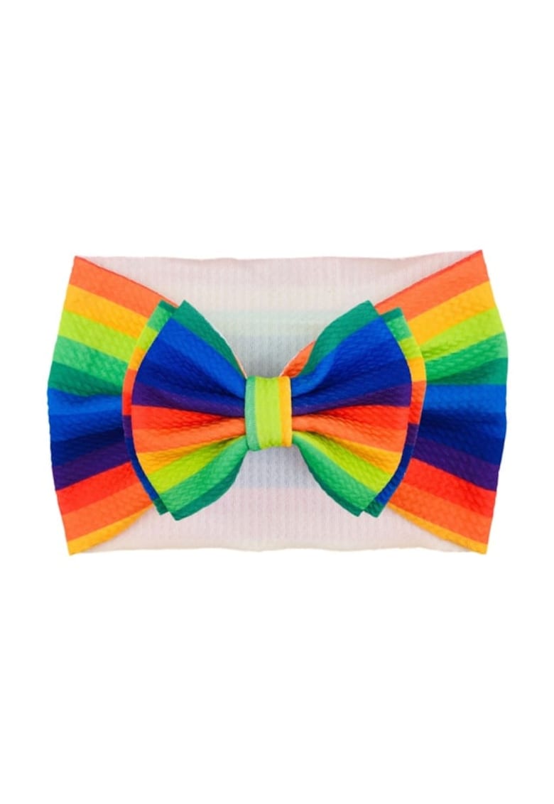 Bentita lata Model 27 AL 17910 cu fundita cu imprimeu - Fete - Textil - 6-12 luni - Multicolor