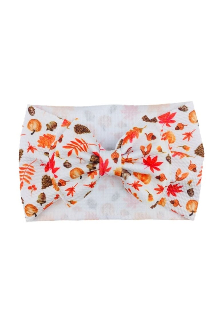 Bentita lata Model 25 AL 17910 cu fundita cu imprimeu - Fete - Textil - 6-12 luni - Multicolor