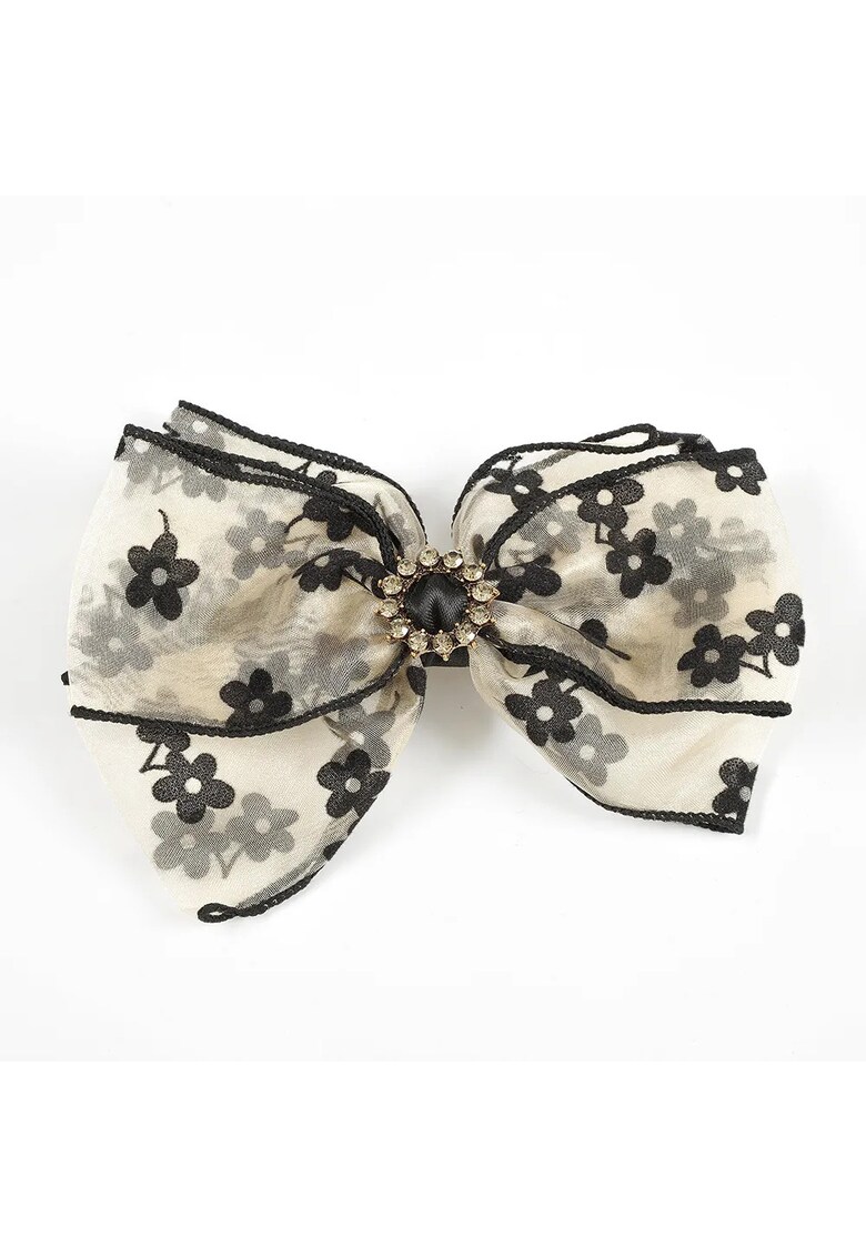 Clama de par tip funda cu flori negre