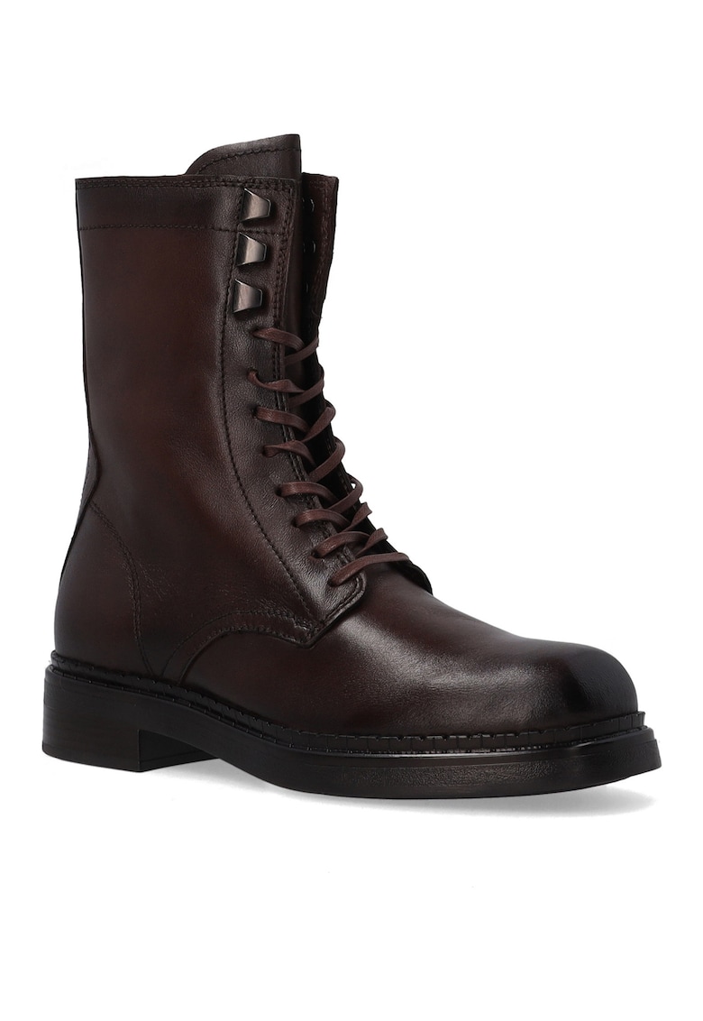 Ghete de piele cu varf patrat