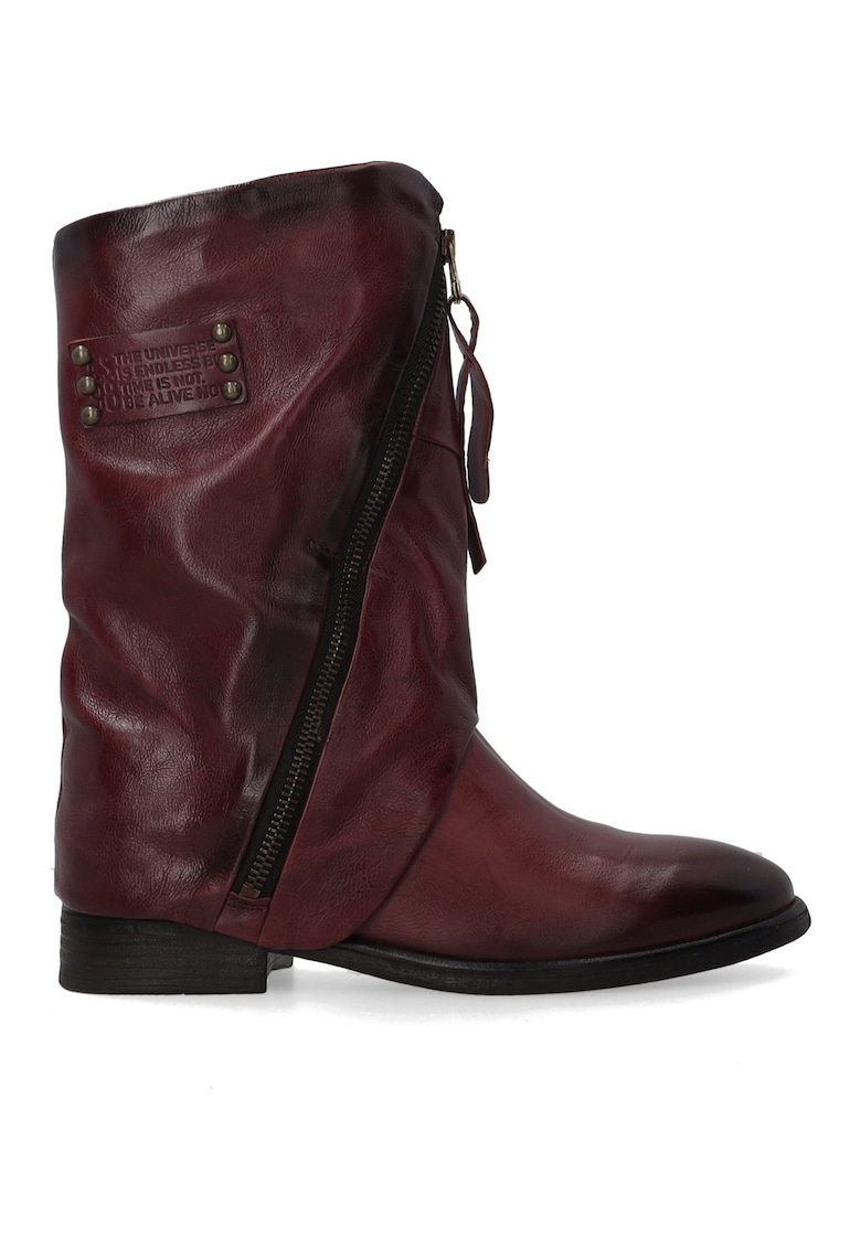 Cizme din piele naturala cu fermoare decorative Cizme din piele naturala cu fermoare decorative