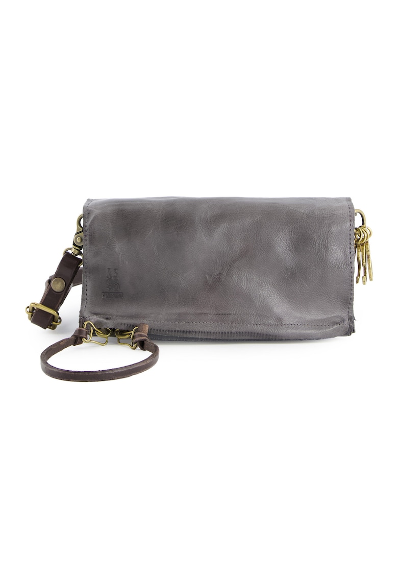 Geanta crossbody din piele naturala cu multiple compartimente