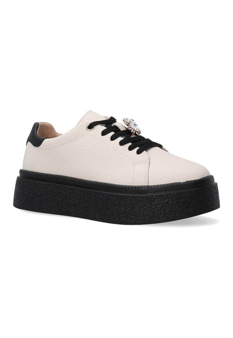 Pantofi sport din piele naturala cu aspect texturat