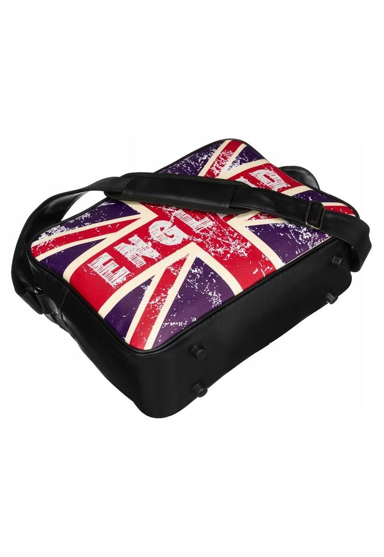 Geanta de dama Crossbody - neagra - dimensiune A4 - cu print original - cu un singur compartiment