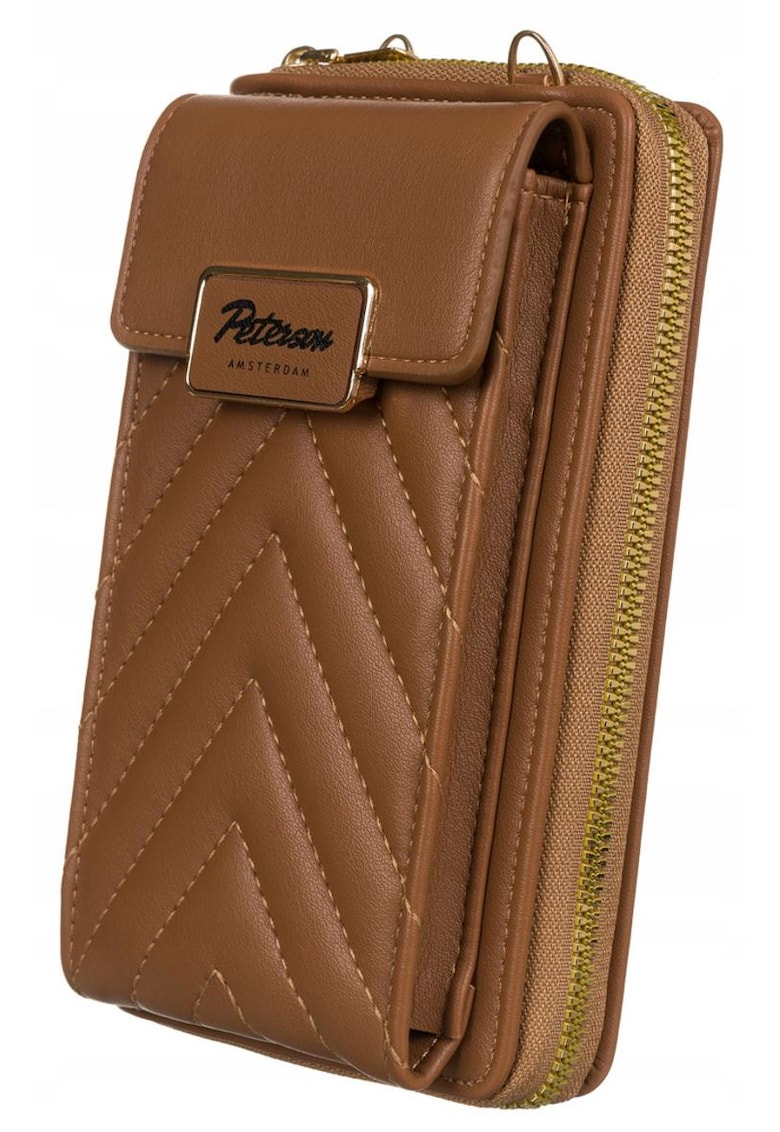 Etui din piele ecologica cu garnituri cusute