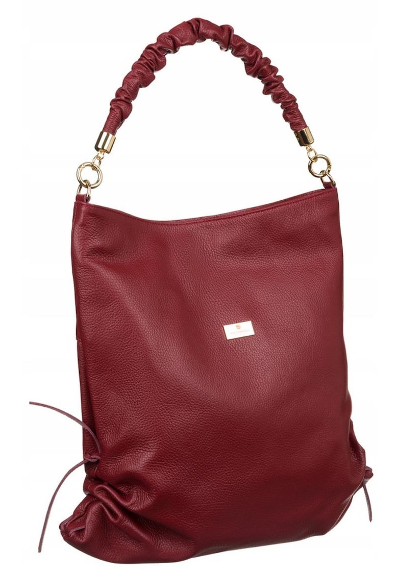 Geanta dama - model Tote - neagra - din piele naturala - cu 3 compartimente