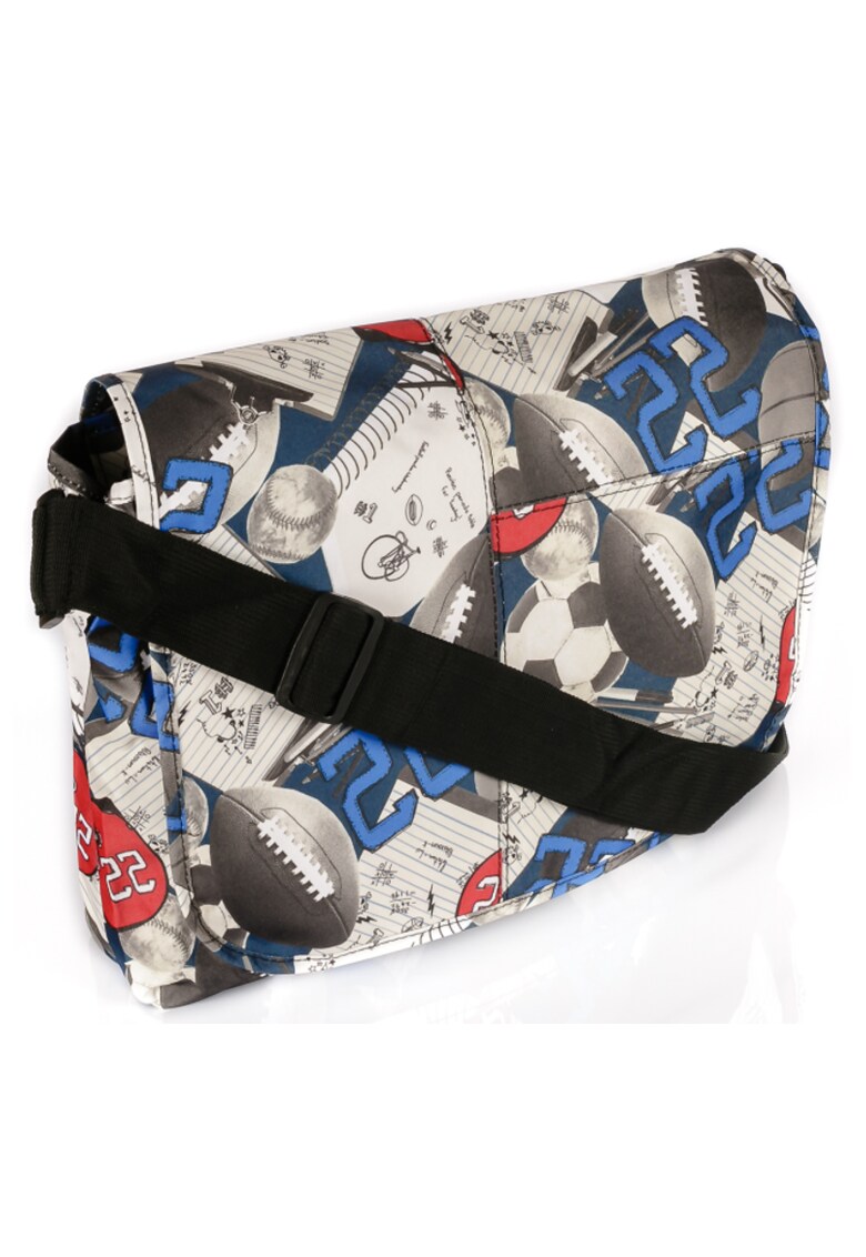 Geanta messenger cu imprimeu grafic