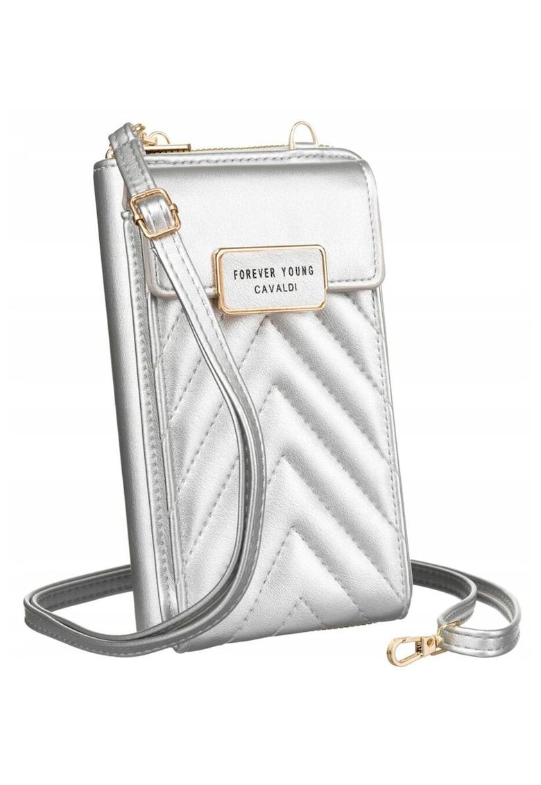 Etui argintiu cu bareta detasabila