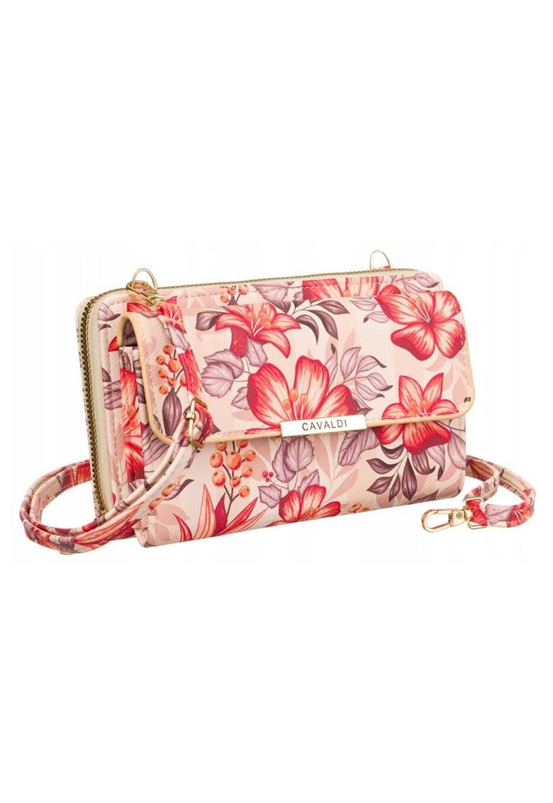 Etui din piele ecologica cu garnitura contrastanta