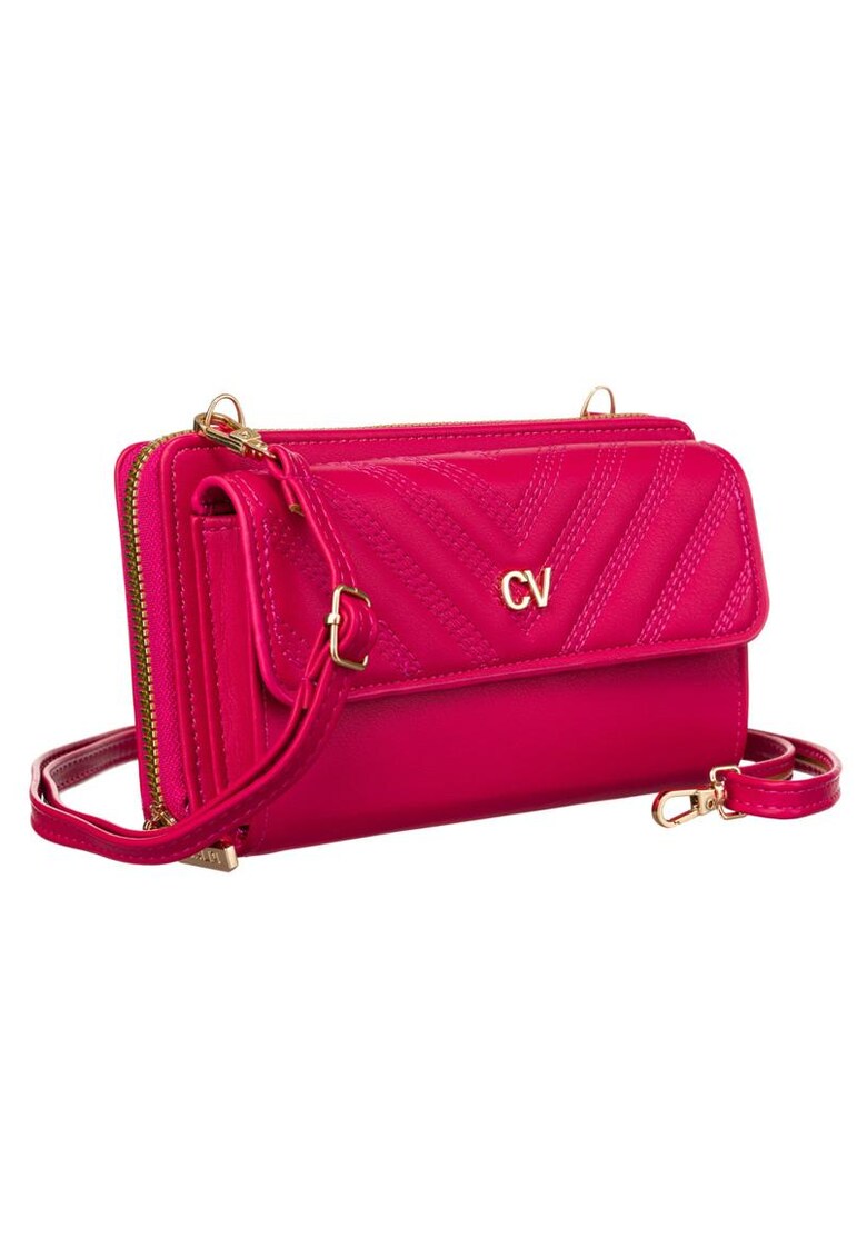 Etui din piele ecologica cu aplicatie metalica