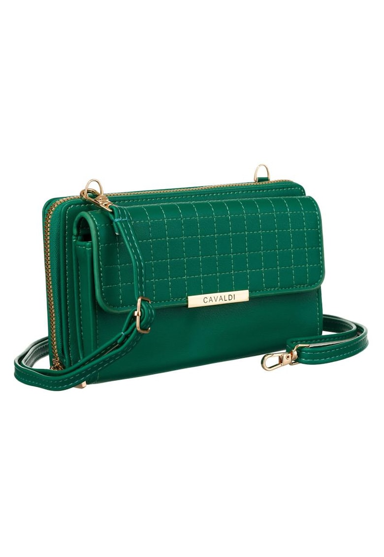 Geanta dama - case - compacta - verde - cu curea detasabila