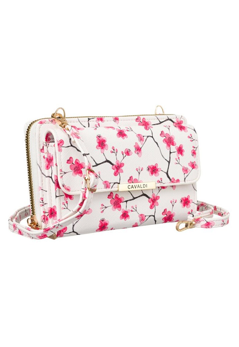 Geanta crossbody convertibila cu imprimeu floral