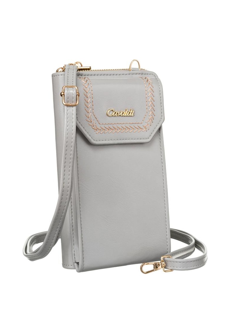 Geanta dama handbag-wallet 2 in 1 - gri - cu curea lunga ajustabila Geanta dama handbag-wallet 2 in 1 - gri - cu curea lunga ajustabila