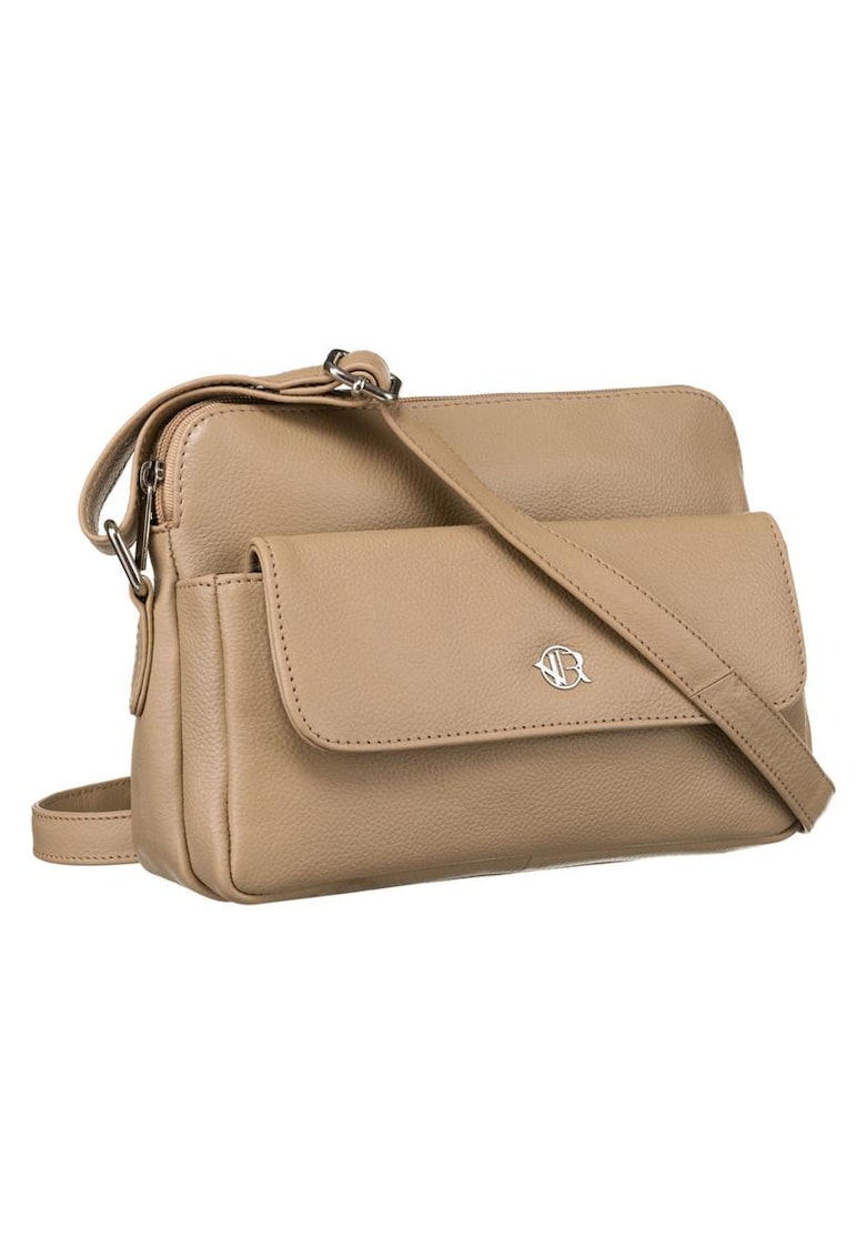 Geanta crossbody din piele naturala - 15.5x22.5x8cm - 3 buzunare