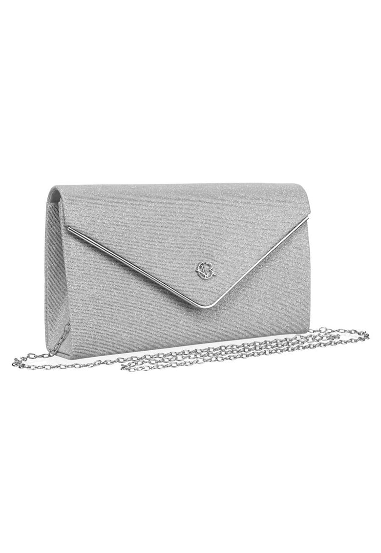 Geanta de umar argintie - model Tote - material sintetic - 13x23x5cm