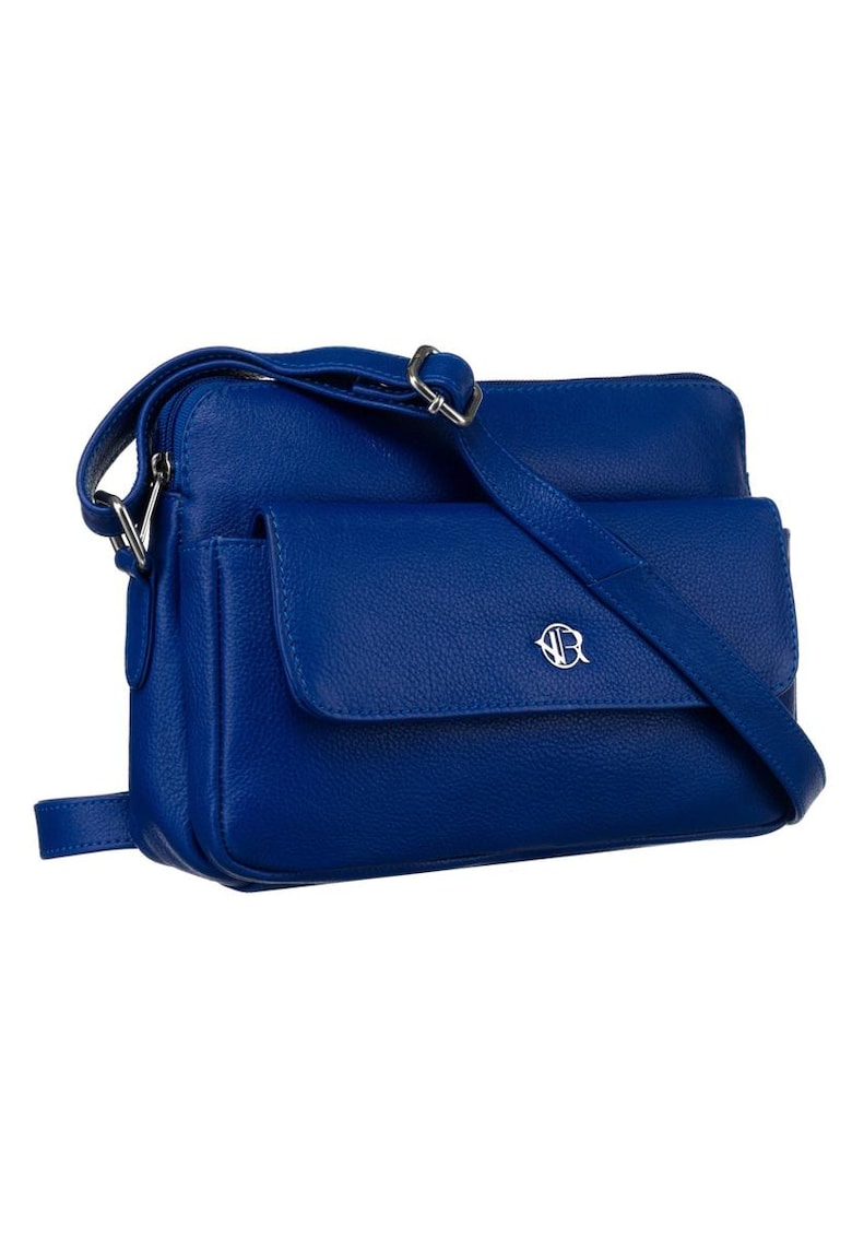 Geanta crossbody din piele naturala - 15.5x22.5x8cm - 3 buzunare