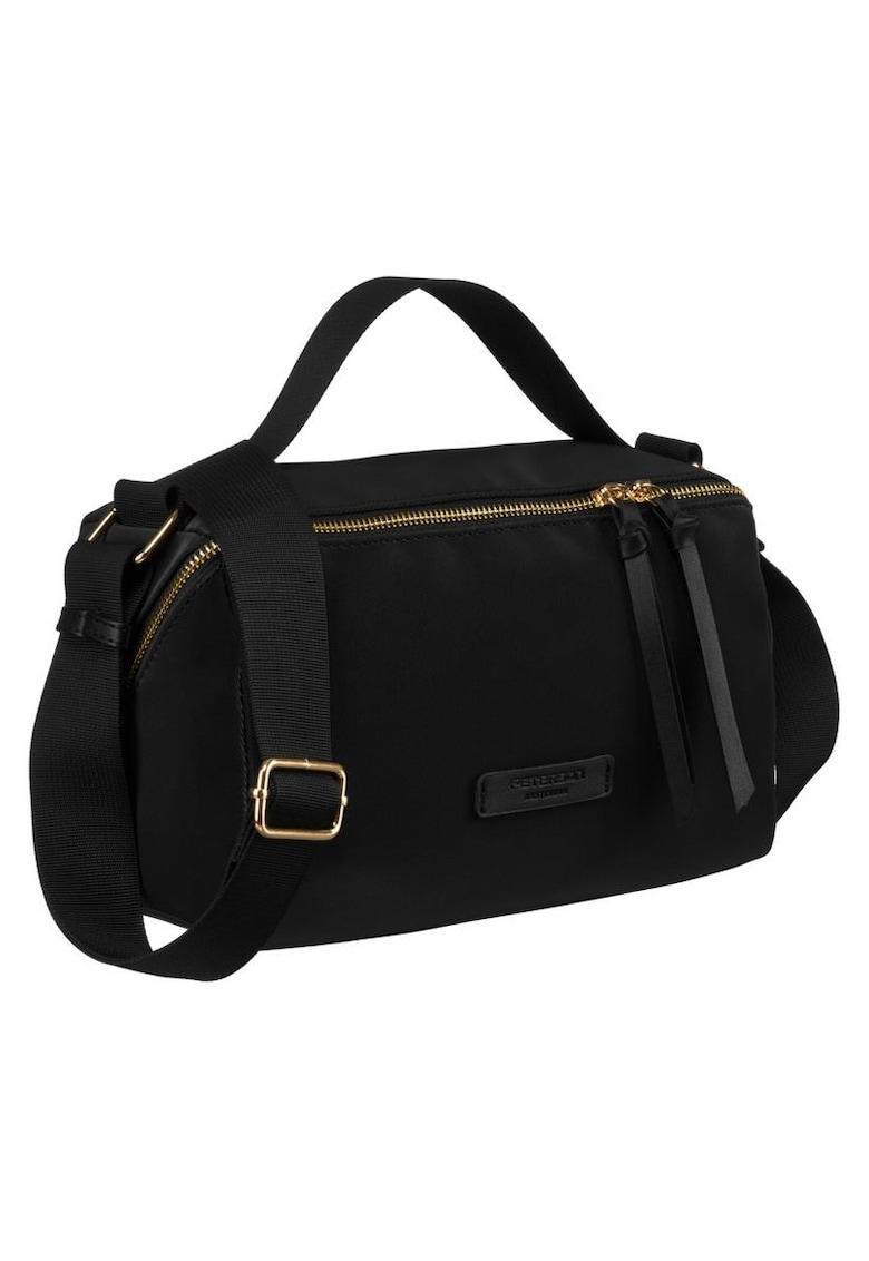 Geanta de umar pentru femei - neagra - 3 buzunare - 14x26x15cm