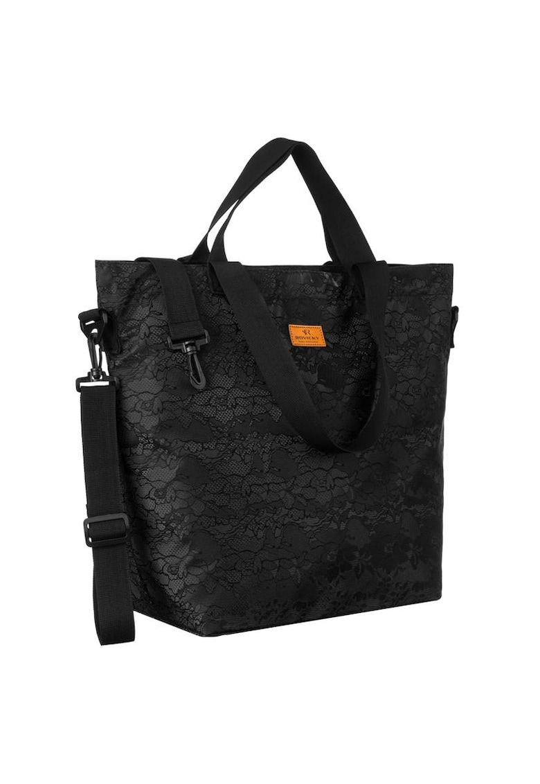 Geanta shopper neagra pentru femei - cu manere reglabile si curea detasabila - dimensiuni mari