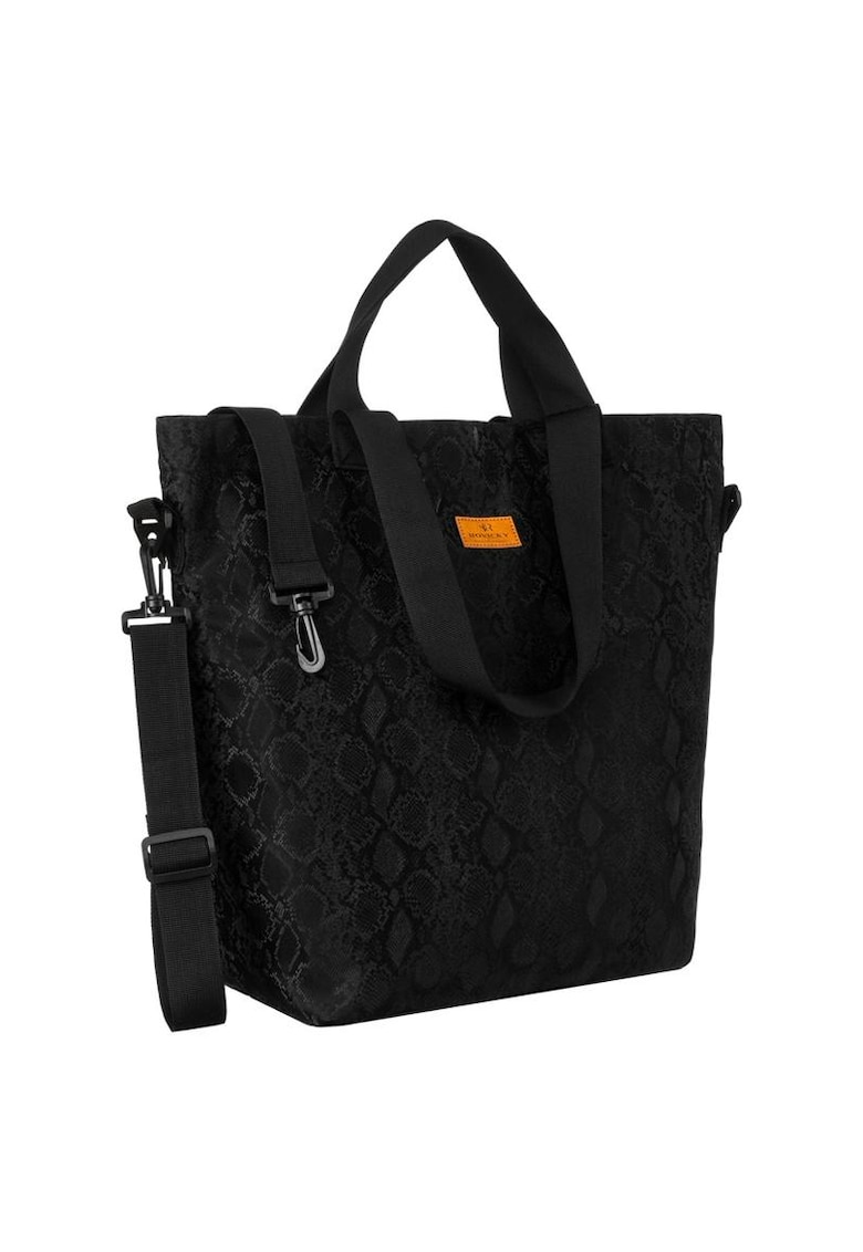 Geanta shopper neagra pentru femei - cu manere reglabile si curea detasabila - dimensiuni mari