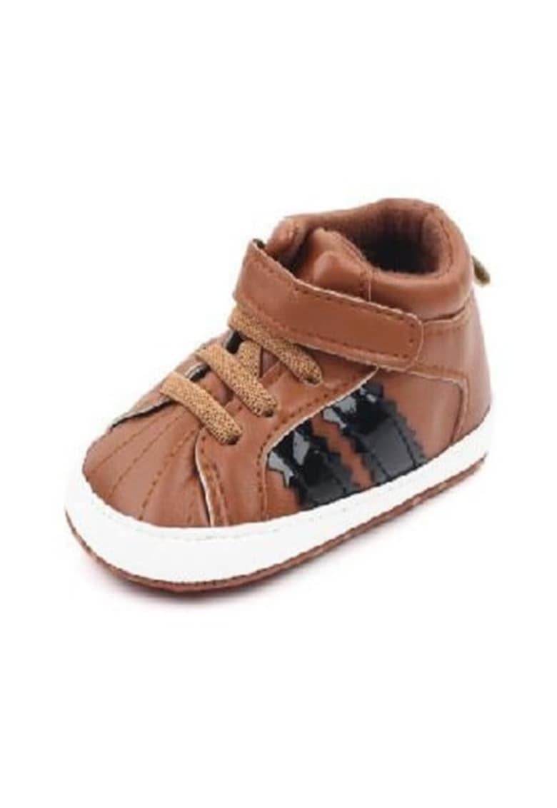 Ghetute sport Model AL 19266 cu dungi - Pentru bebelusi - Piele ecologica - Baieti - Maro