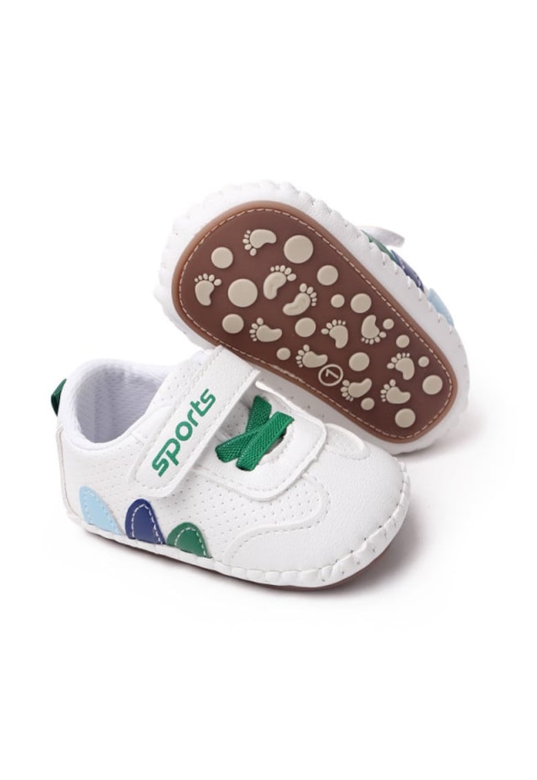 Pantofi sport Model AL 19365 - Pentru bebelusi - Piele ecologica - Baieti - Alb -