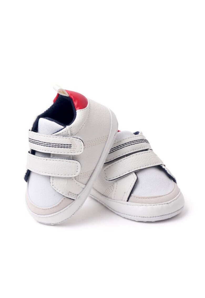 Pantofi sport Model AL 19440 While - Piele ecologica - Baieti - Alb - Alb